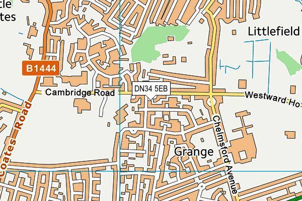 Cambridge Park Academy map (DN34 5EB) - OS VectorMap District (Ordnance Survey)