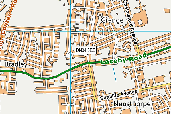 DN34 5EZ map - OS VectorMap District (Ordnance Survey)