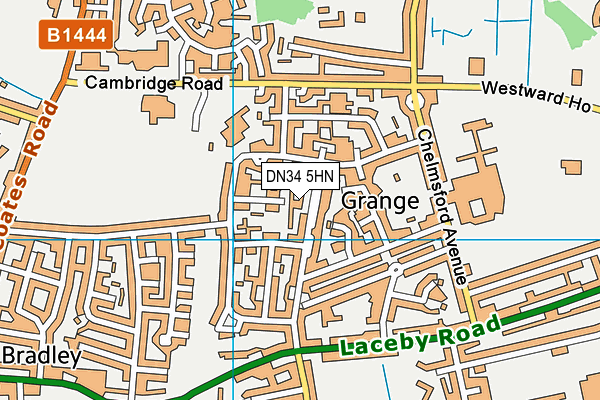 DN34 5HN map - OS VectorMap District (Ordnance Survey)