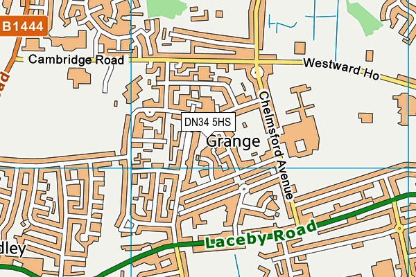 DN34 5HS map - OS VectorMap District (Ordnance Survey)