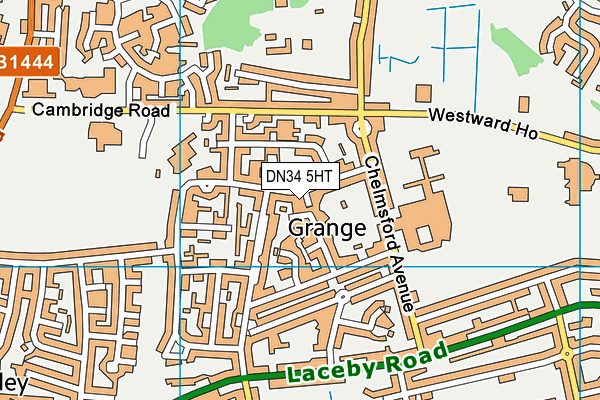 DN34 5HT map - OS VectorMap District (Ordnance Survey)