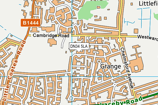 DN34 5LA map - OS VectorMap District (Ordnance Survey)
