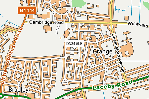 DN34 5LE map - OS VectorMap District (Ordnance Survey)