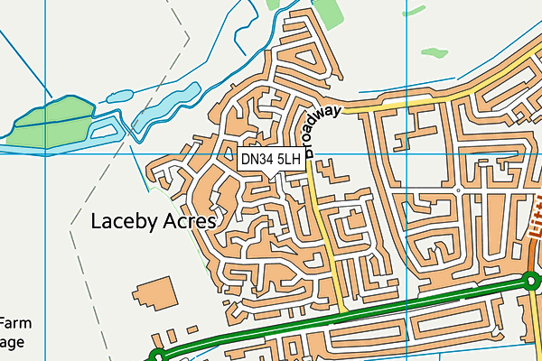DN34 5LH map - OS VectorMap District (Ordnance Survey)