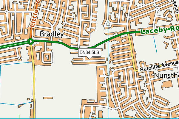 DN34 5LS map - OS VectorMap District (Ordnance Survey)