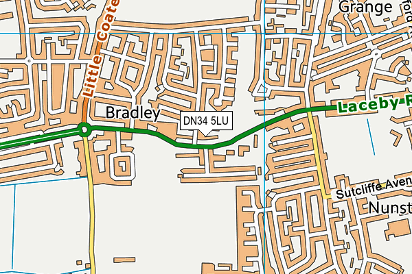 DN34 5LU map - OS VectorMap District (Ordnance Survey)