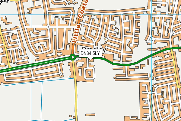 DN34 5LY map - OS VectorMap District (Ordnance Survey)