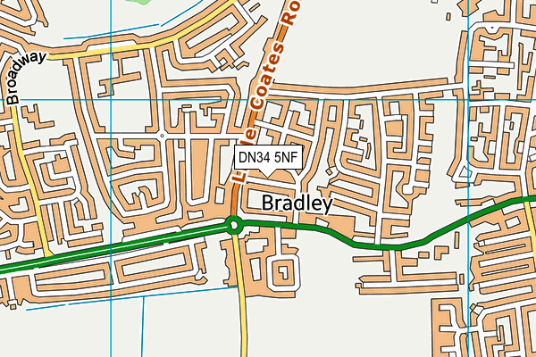 DN34 5NF map - OS VectorMap District (Ordnance Survey)