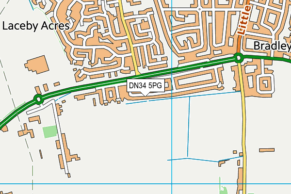DN34 5PG map - OS VectorMap District (Ordnance Survey)