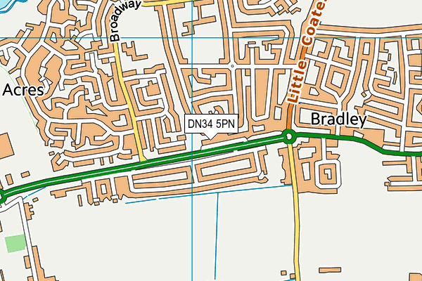 DN34 5PN map - OS VectorMap District (Ordnance Survey)