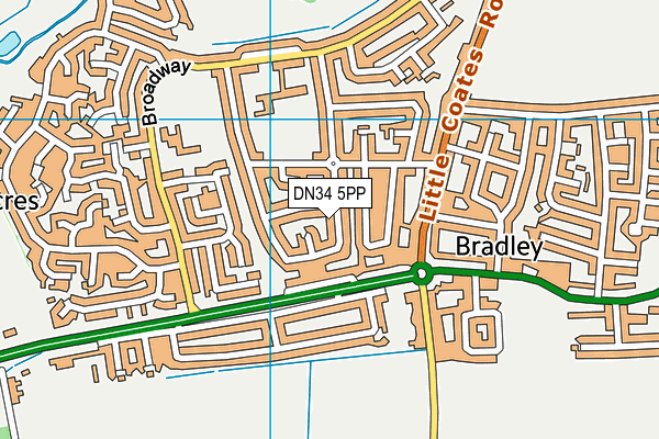 DN34 5PP map - OS VectorMap District (Ordnance Survey)