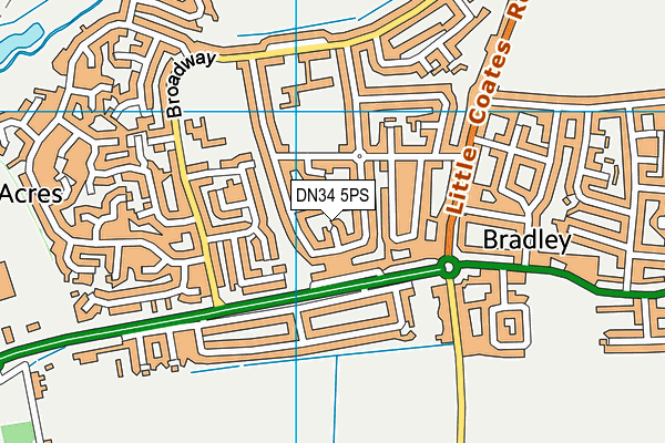 DN34 5PS map - OS VectorMap District (Ordnance Survey)