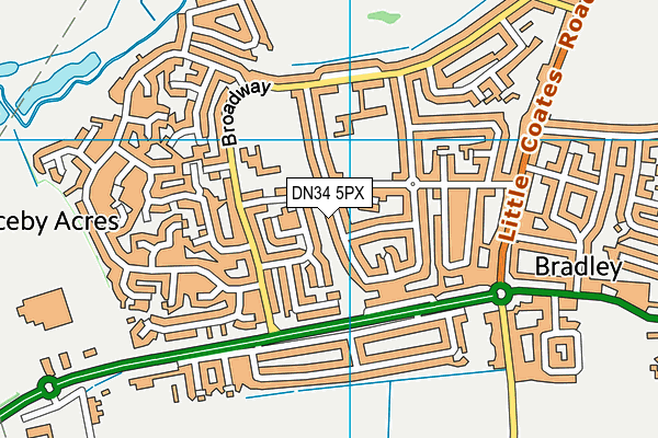 DN34 5PX map - OS VectorMap District (Ordnance Survey)