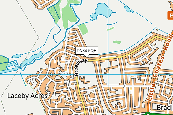 DN34 5QH map - OS VectorMap District (Ordnance Survey)
