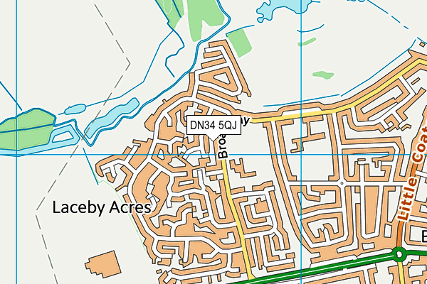 DN34 5QJ map - OS VectorMap District (Ordnance Survey)