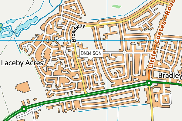 DN34 5QN map - OS VectorMap District (Ordnance Survey)