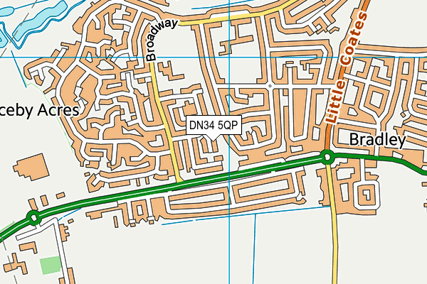 DN34 5QP map - OS VectorMap District (Ordnance Survey)