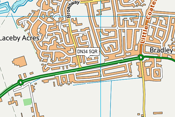 DN34 5QR map - OS VectorMap District (Ordnance Survey)