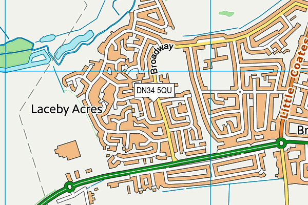 DN34 5QU map - OS VectorMap District (Ordnance Survey)