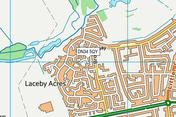 DN34 5QY map - OS VectorMap District (Ordnance Survey)