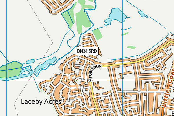 DN34 5RD map - OS VectorMap District (Ordnance Survey)