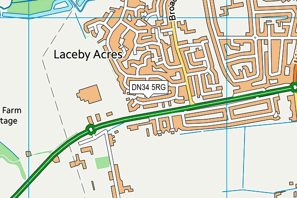 DN34 5RG map - OS VectorMap District (Ordnance Survey)
