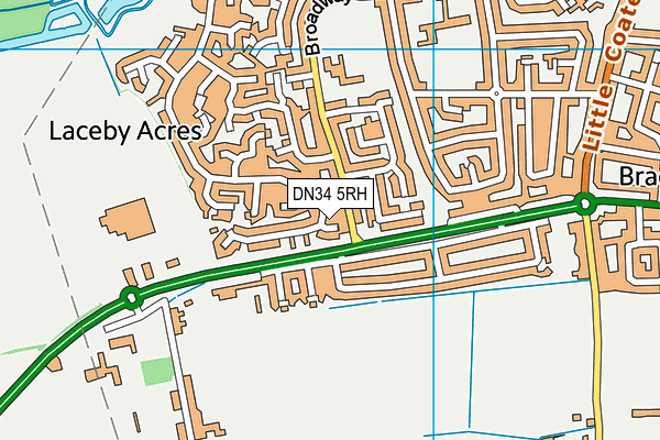 DN34 5RH map - OS VectorMap District (Ordnance Survey)