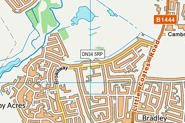 DN34 5RP map - OS VectorMap District (Ordnance Survey)