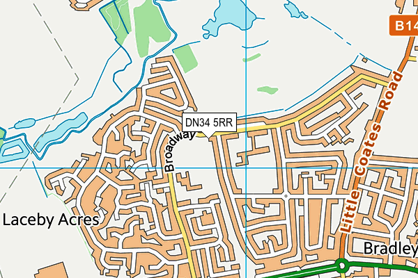 DN34 5RR map - OS VectorMap District (Ordnance Survey)