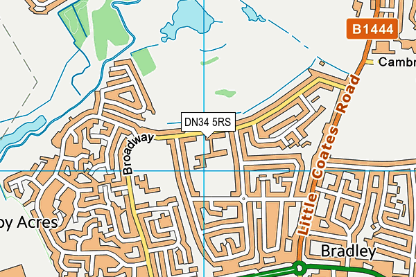 DN34 5RS map - OS VectorMap District (Ordnance Survey)