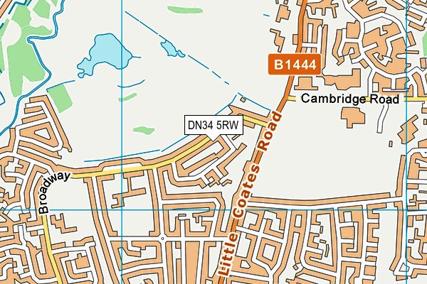 DN34 5RW map - OS VectorMap District (Ordnance Survey)