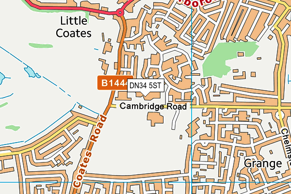 DN34 5ST map - OS VectorMap District (Ordnance Survey)