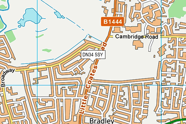 DN34 5SY map - OS VectorMap District (Ordnance Survey)