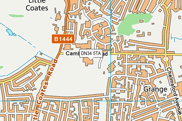 Grange Primary School map (DN34 5TA) - OS VectorMap District (Ordnance Survey)