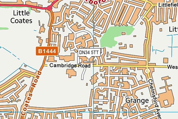 DN34 5TT map - OS VectorMap District (Ordnance Survey)