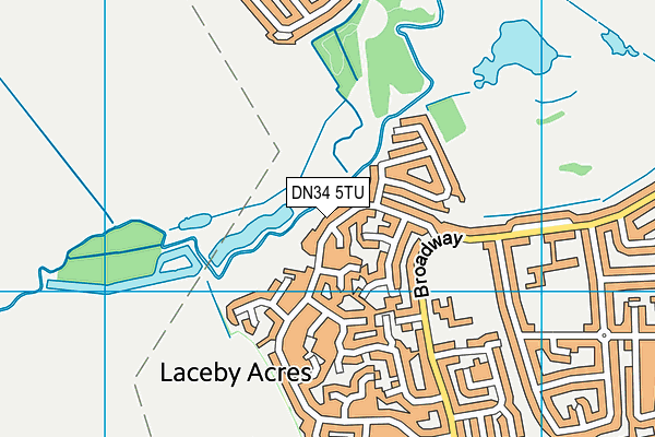 DN34 5TU map - OS VectorMap District (Ordnance Survey)