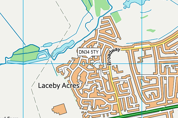 DN34 5TY map - OS VectorMap District (Ordnance Survey)