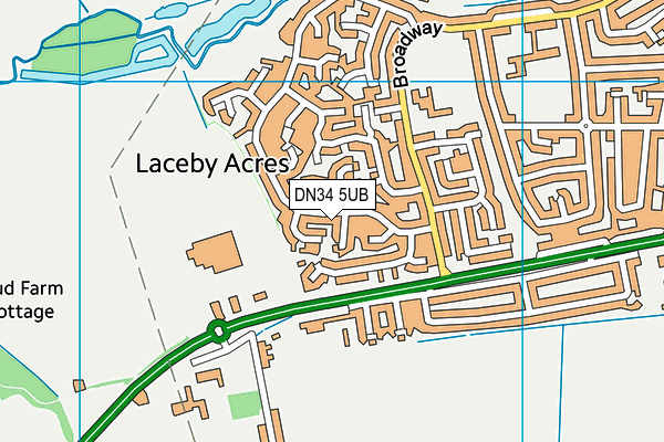 DN34 5UB map - OS VectorMap District (Ordnance Survey)