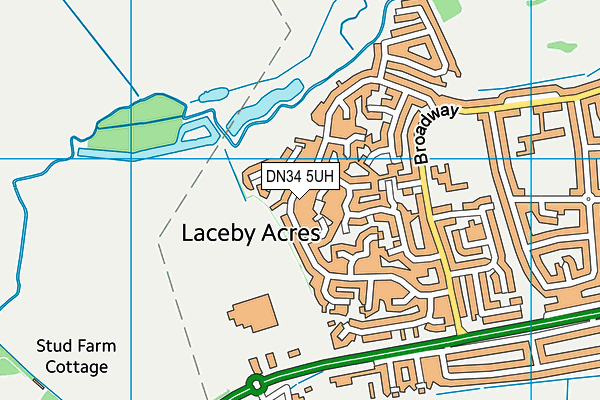 DN34 5UH map - OS VectorMap District (Ordnance Survey)
