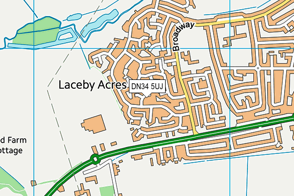 DN34 5UJ map - OS VectorMap District (Ordnance Survey)