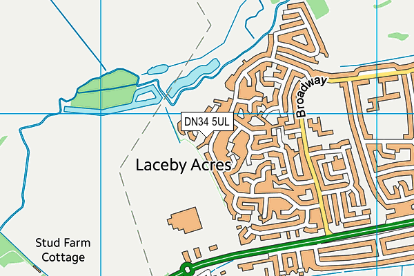 DN34 5UL map - OS VectorMap District (Ordnance Survey)