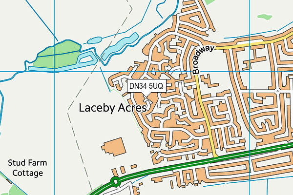 DN34 5UQ map - OS VectorMap District (Ordnance Survey)