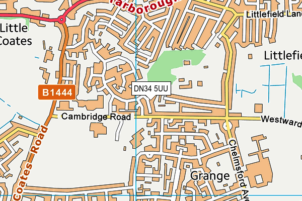 DN34 5UU map - OS VectorMap District (Ordnance Survey)