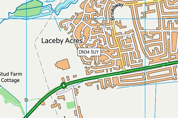 DN34 5UY map - OS VectorMap District (Ordnance Survey)
