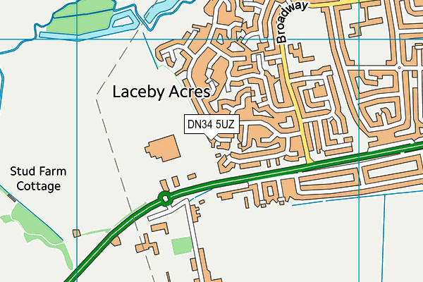 DN34 5UZ map - OS VectorMap District (Ordnance Survey)