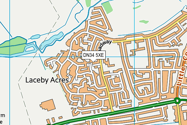 DN34 5XE map - OS VectorMap District (Ordnance Survey)