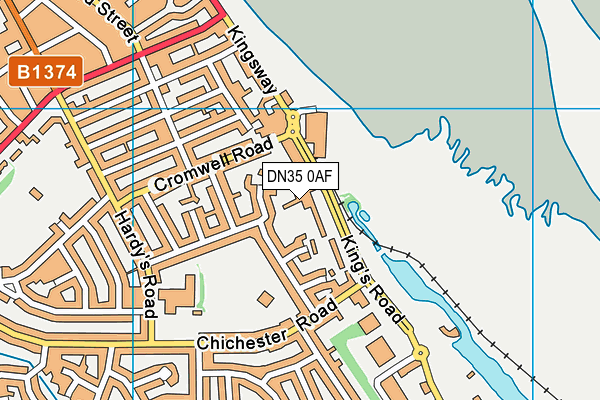 DN35 0AF map - OS VectorMap District (Ordnance Survey)