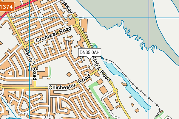 DN35 0AH map - OS VectorMap District (Ordnance Survey)
