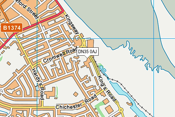 DN35 0AJ map - OS VectorMap District (Ordnance Survey)