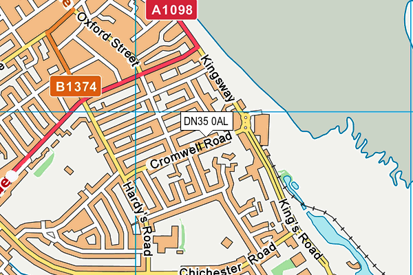 DN35 0AL map - OS VectorMap District (Ordnance Survey)